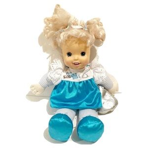 Vintage 1998 I’m a Kissable Kid Talking Doll Hershey Kiss Blue Silver Toy Rare